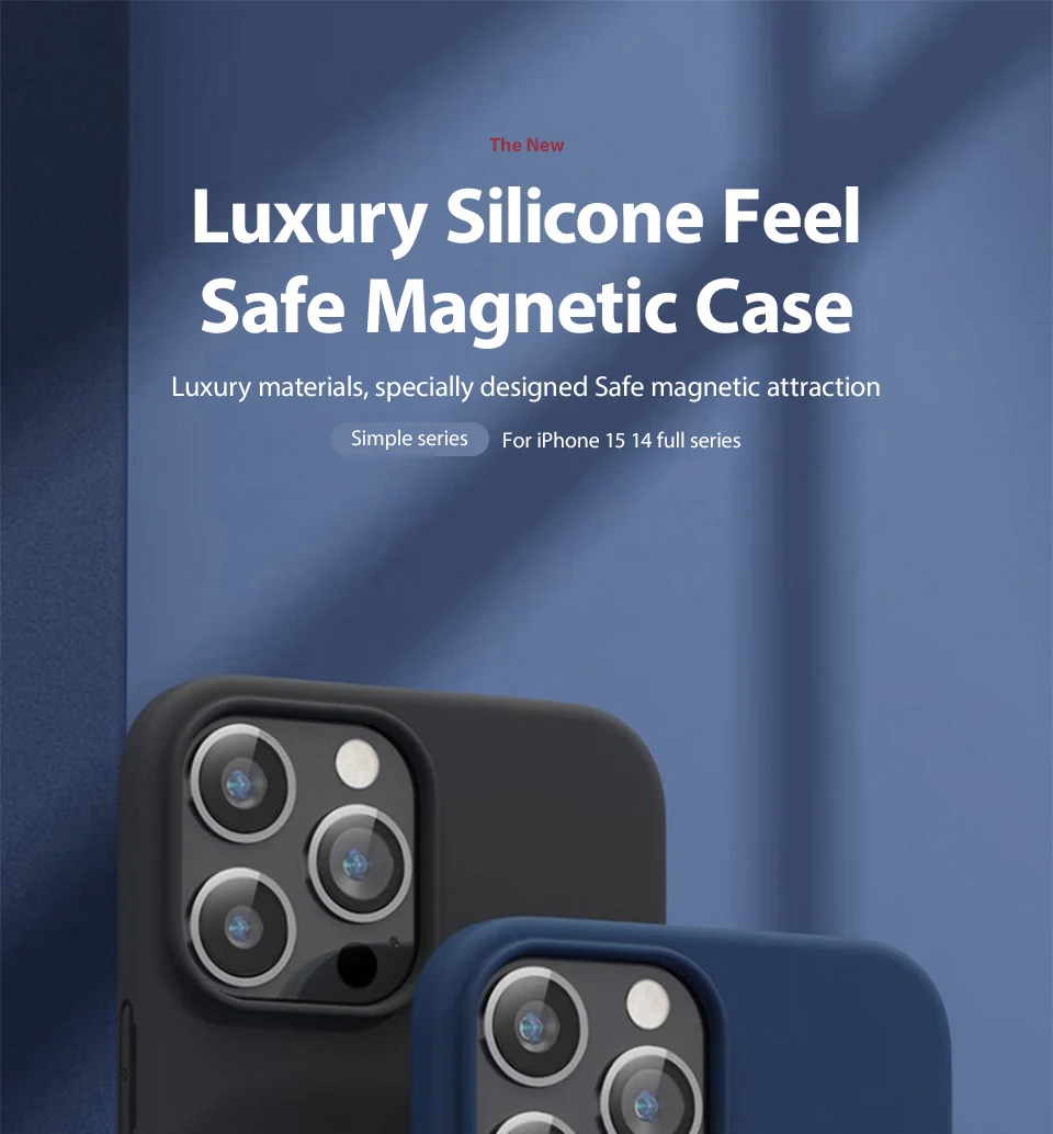 Luxuriöse 2-in-1-Handyhülle aus Silikon mit magnetischer Brieftasche für iPhone 17, 15, 14, 13, 12, 11, 16 Pro Max, magnetische kabellose Ladeabdeckung – Detail 1