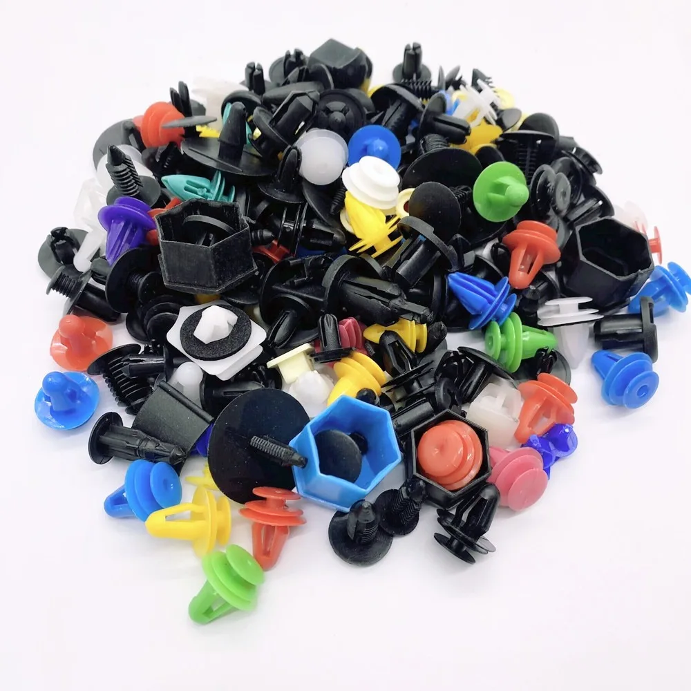 200pcs/50 Pcs Car Clips Fastener Screws Kit Bumper Plastics Fender Push Pin Rivet Door Trim Panel Retainer Auto Accessory