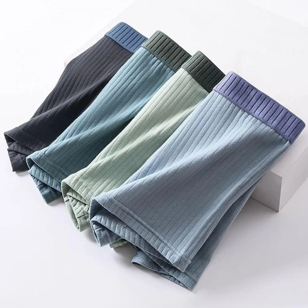 Boxers Quick Dry para Homens, Calcinhas Macias na Moda, Calcinhas Slim Fit, 4 PCs