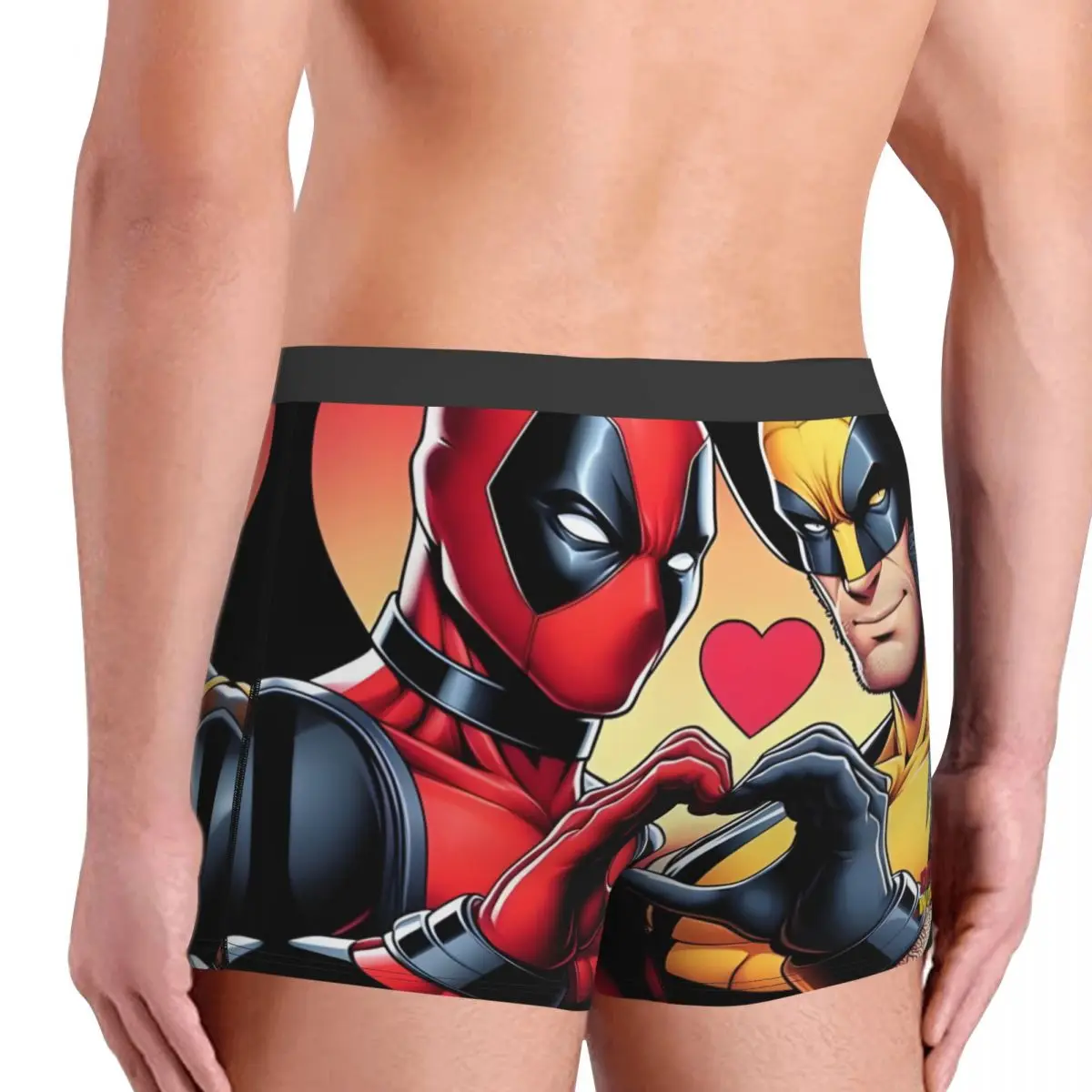 Deadpool & Wolverine Disney Marvel Deadpool & Wolverine Film Mutande Mutandine di cotone Intimo da uomo Pantaloncini ventilati Boxer