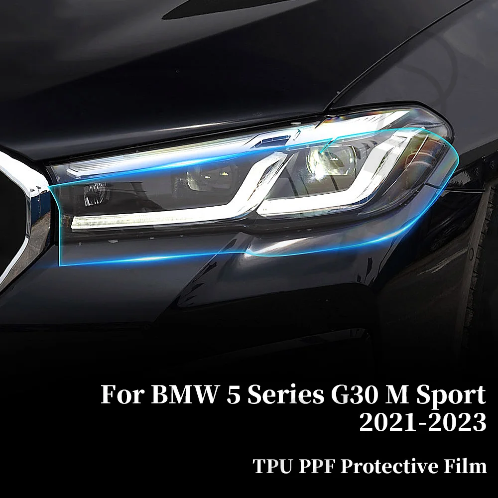 

Headlight Rearview TPU Paint Protection Film For BMW 5 Series G30 M Sport 2021-2023 Anti-scratch Pre-cut PPF Clear Bra Resistant