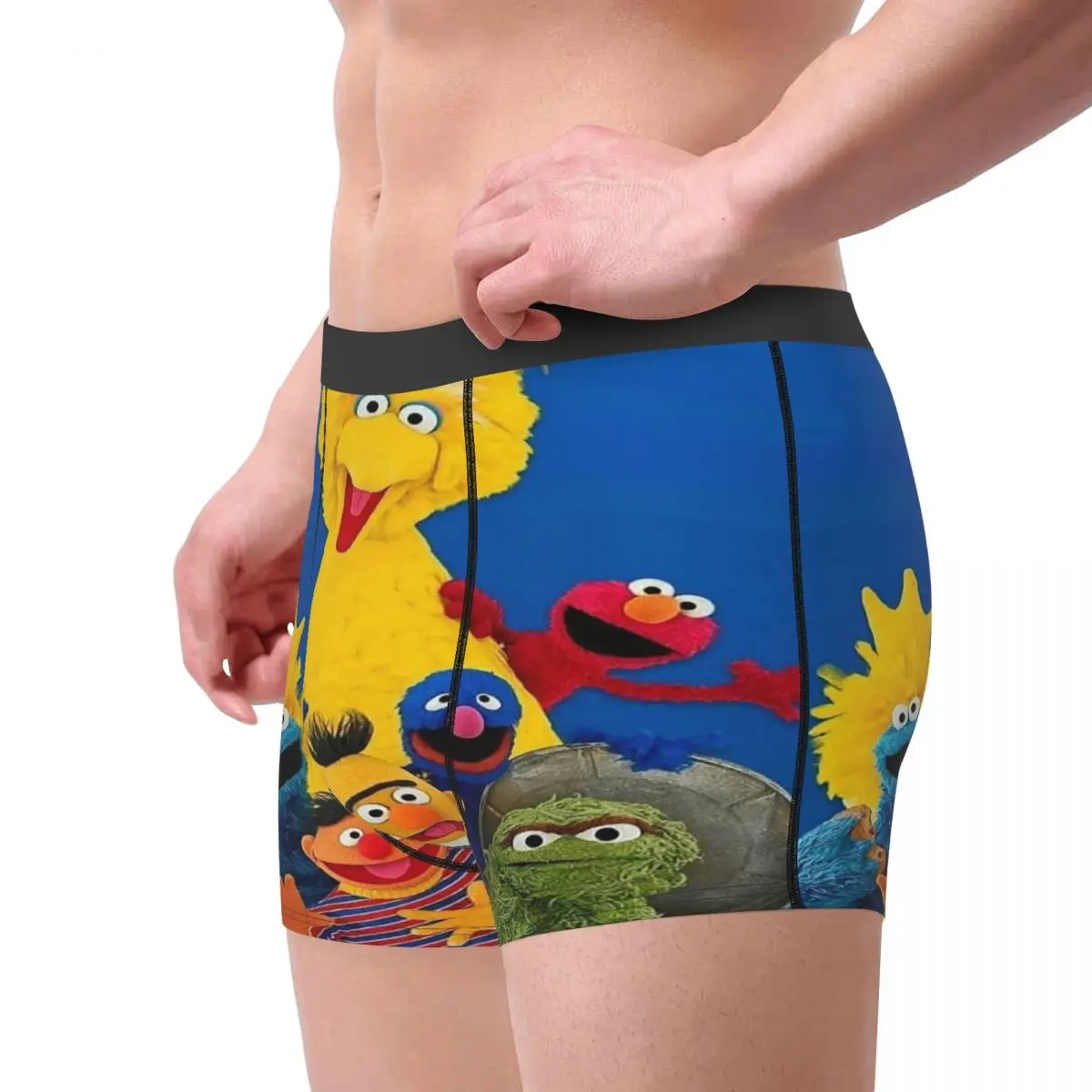 مخصص مضحك كوكي الوحش البرامج التلفزيونية الملاكمين السراويل سراويل الذكور السروال تمتد ملخصات الملابس الداخلية #3