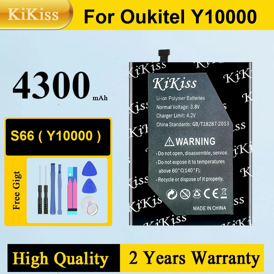 

4300Mah Kikiss Battery S66(Y10000) For OUKITEL Y10000
