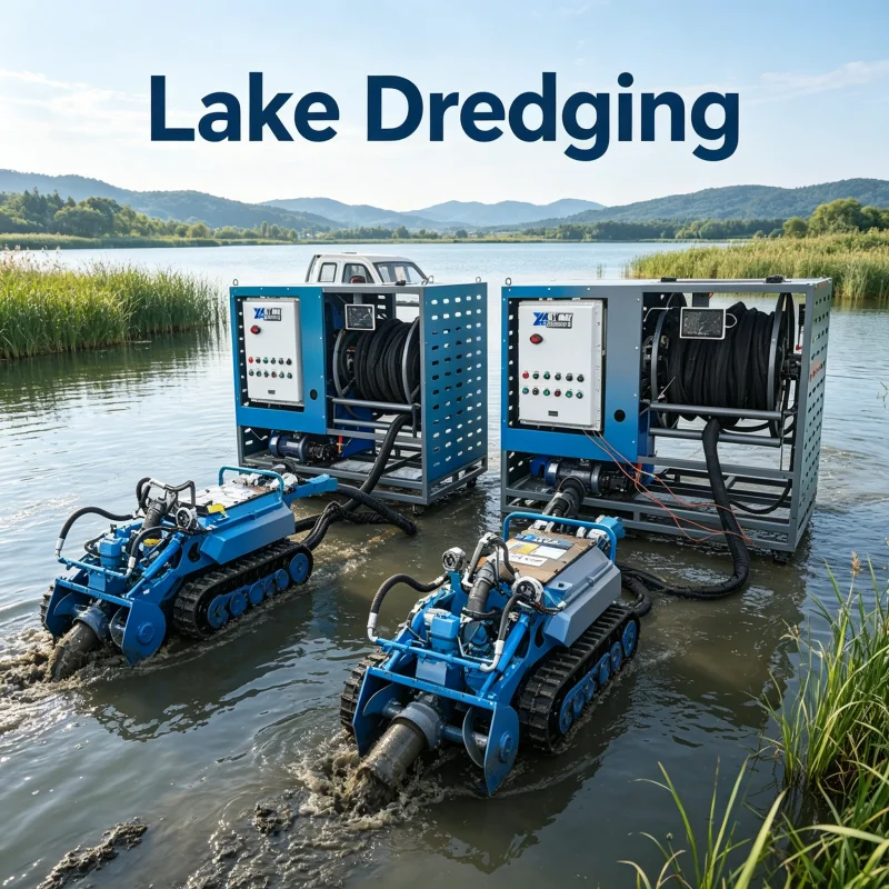 Powerful Anti Corrosion Dredging Robot Submersible Remote Control Silt Suction Equipment For Municipal Sewerage Pipe Cleaning