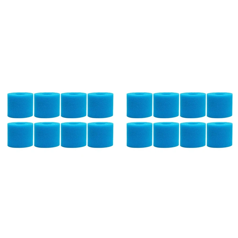 16 PCS Pool Filter Cartridge For Type H,Replacement Swimming Pool Filter Foam Sponge Filter Cartridges For Intex Type H