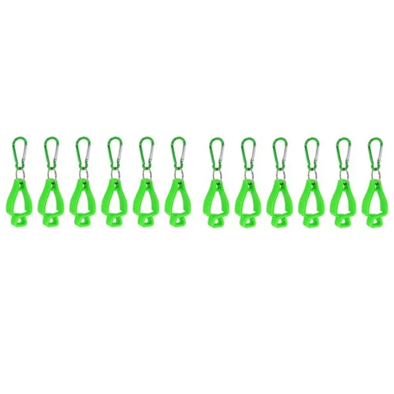 AEE3-Glove Belt Clip Fixed Glove Clip For Work Glove Holders With Metal Carabiners For Construction Worker Guard Labor(Green)