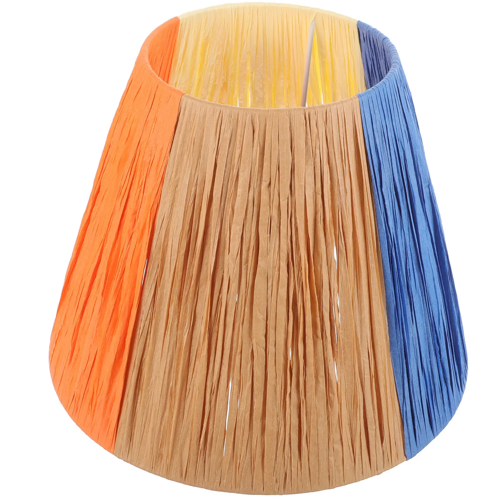 

Paper Lamp Shade Metal Frame Rustic Pleated Lampshade for Table Floor Pendant Lamp Home Decor Replacement Light Cover