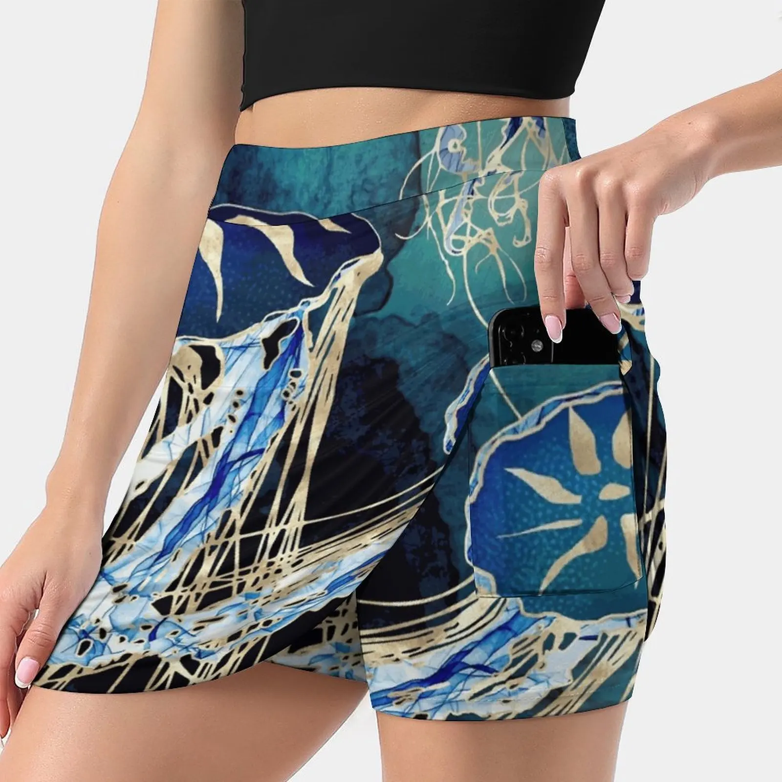 Jellyfish Iii Women's skirt Aesthetic skirts New Fashion Short Skirts Jellyfish Marine Ocean Sea Water Aquatic Nature Abstract