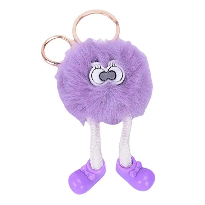 Plush Keychain For Backpack Keyring Accessories Backpack Keychain Cute Doll Cartoon Figure Fluffy Plush Decorative Keyring