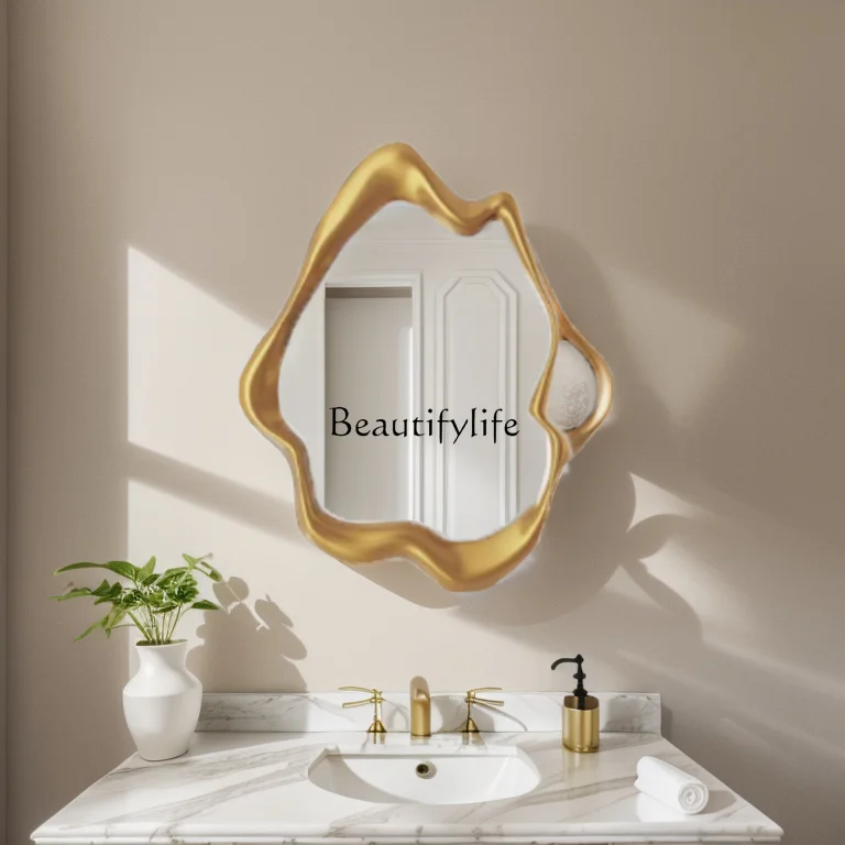 

Internet celebrity explosion special-shaped wall-mounted washbasin mirror irregular bathroom wall-mounted bathroom mirror