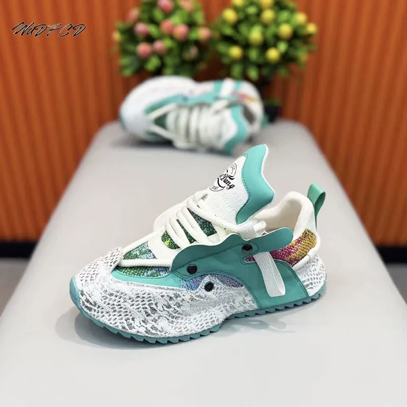 Chunky Sneaker Plus Size 45 46 Men Original Designer Board Shoes Fashion Casual Leather Fabric Increased Internal Platform Shoes