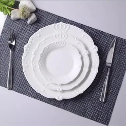 6-8inch Nordic Style Pulp Tableware Steak Plates Pasta Plates Home Dishes Creative Western Dishes Birthday Party Cake Plates
