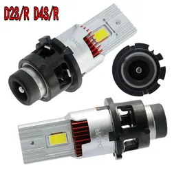 D2S D4S 1:1 Led Headlight Replace HID Xenon Kit LED Bulb D2R D4R Car Lamp Auto Light CSP CANbus 12V Plug and Play CSP Chip Turbo