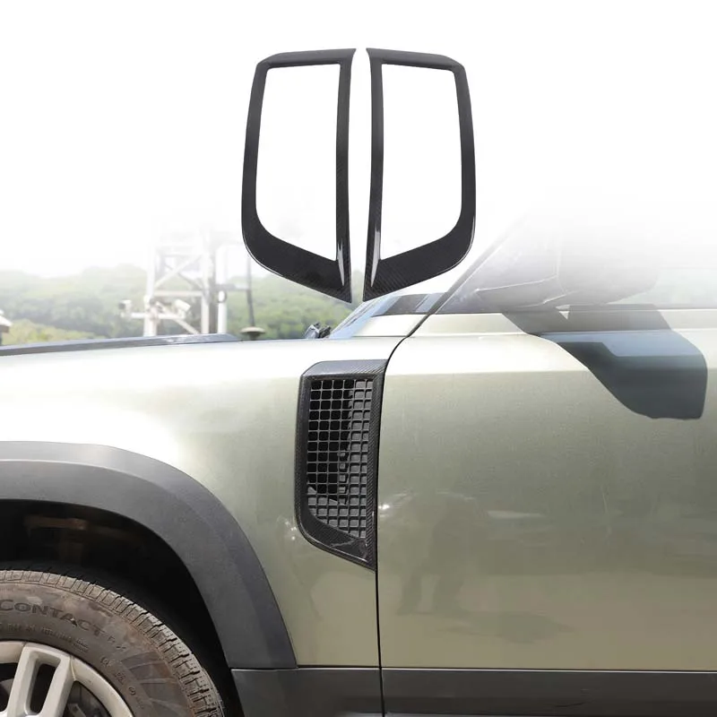 

For Land Rover Defender 90 110 130 2020-2025 Car Side Leaf Panel Decorative Frame True Carbon Fiber Car Modification Accessories