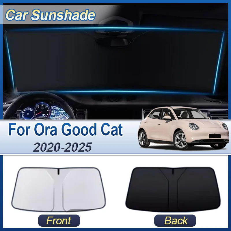 

For Ora Good Cat Funky GWM Ora 03 2020~2025 2022 Car Sun Visor Front Auto Sunshade Windshield Sunscreen Curtain Car Accessories