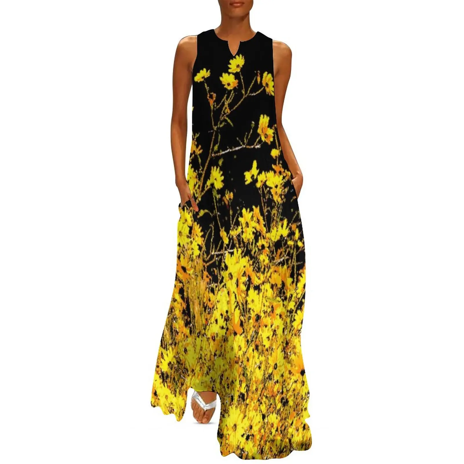 

Wild black eyed susan by the dozen Long Dress summer dress woman 2025 Summer dresses for women Dress