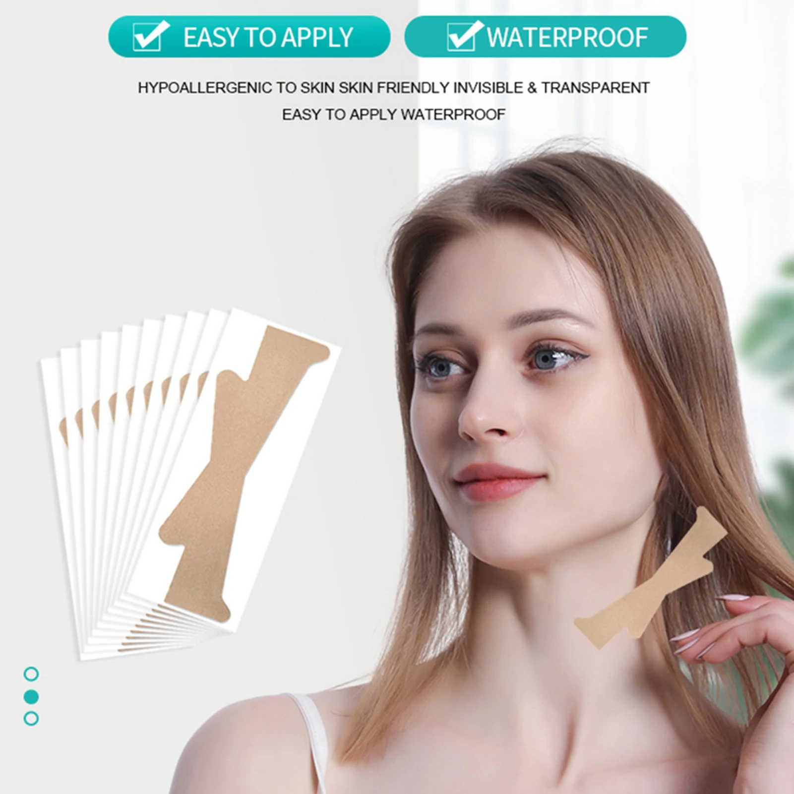 5/10/20PCS Neck Wrinkle Patches Ultra-Thin High Elastic Neck Strips Instant Neck Firm Tape Pulling Loose Skin Improve Fine Lines