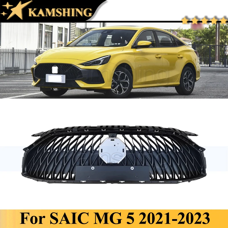 

Kamshing For SAIC MG5 MG 5 2021-2023 Front Bumper Grill Mask Radiator Grille Medium Net Racing Grills AUTO GRILLE