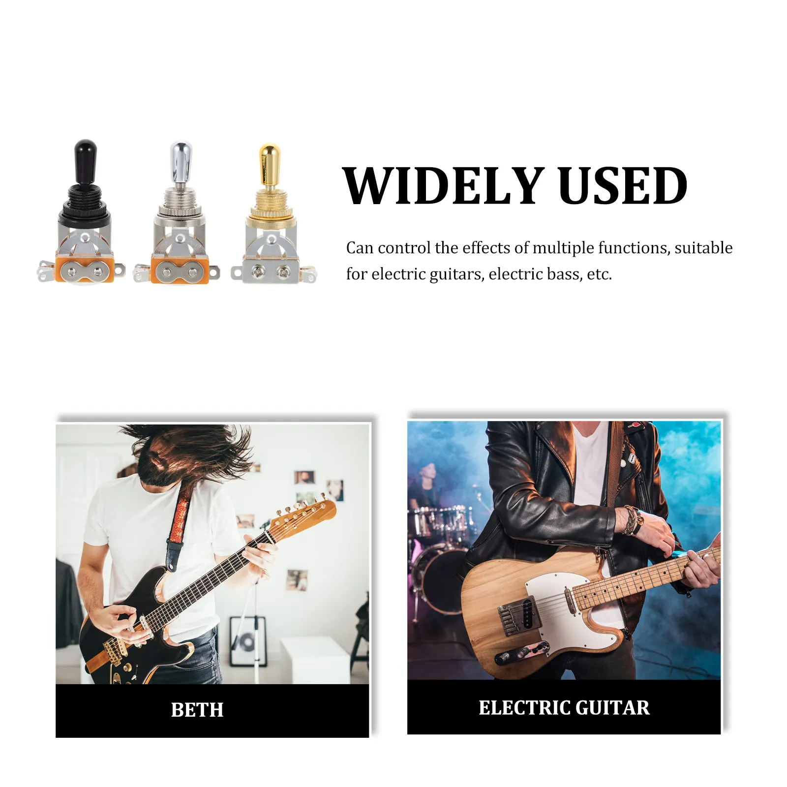 

3Pcs Sturdy Metal Guitar Pickup Selector Switch 3 Way Toggle Guitar Parts For Professional Players