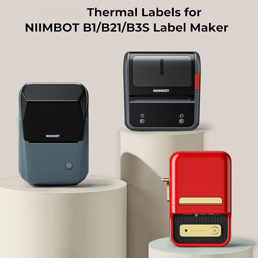 Niimbot B21 Mini Portable Self-Adhesive Thermal More Label Printer Without Ink Labeler Waterproof  Paper B1 Label Sticker Paper