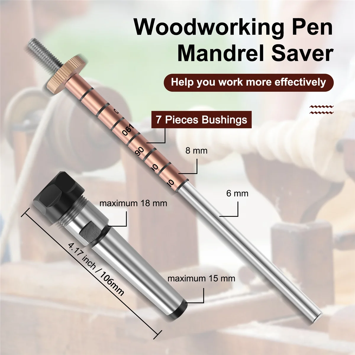 

A06K Набор для изготовления ручек Вал ручки и держатель ручки Набор для обрезки Токарная оправка по дереву для изготовления ручек Аксессуары для деревообрабатывающего токарного станка