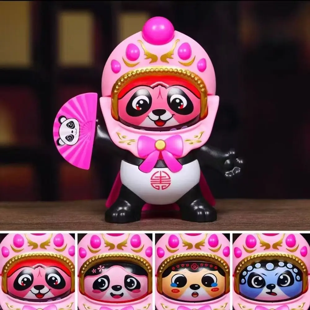 Face Change Sichuan Face Changing Doll Sichuan Opera Plastics Face Changing Panda Doll DIY Crafts 4 Facial Face Changing Toy