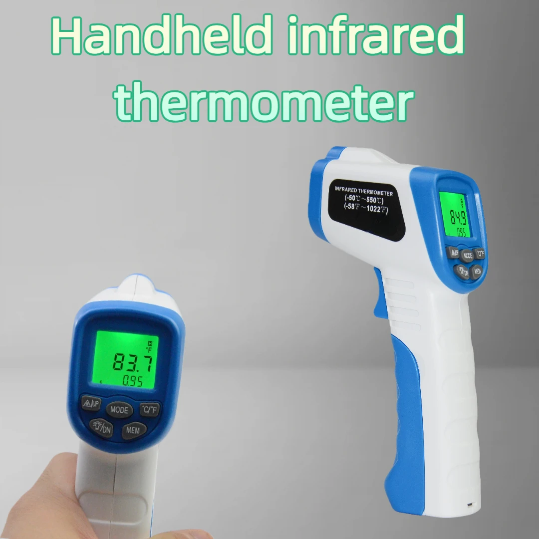 

Temperature gun -50℃~550℃, ±2% accuracy, 12:1 distance ratio, laser targeting, compact and durable