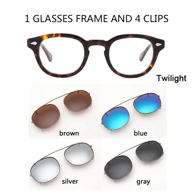 Runde Clip auf Sonnenbrille Frauen Polarisierte Linse UV400 Mann Johnny Depp Lemtosh Sonnenbrille Luxus Marke Vintage Schutzbrillen – Detail 13