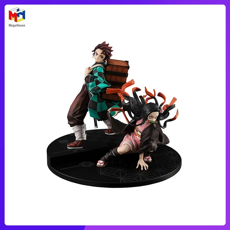 Megahouse G.E.M Demon Slayer Figuras de Ação, Kamado Nezuko, Tanjirou, nova figura original do Anime, modelo de brinquedos, boneca coleção, em estoque