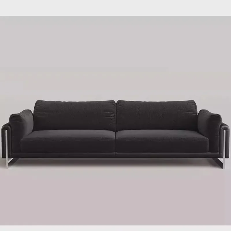 Modern simple cotton and linen fabric stainless steel leg creative sofa, medieval style  living room can be disassembled