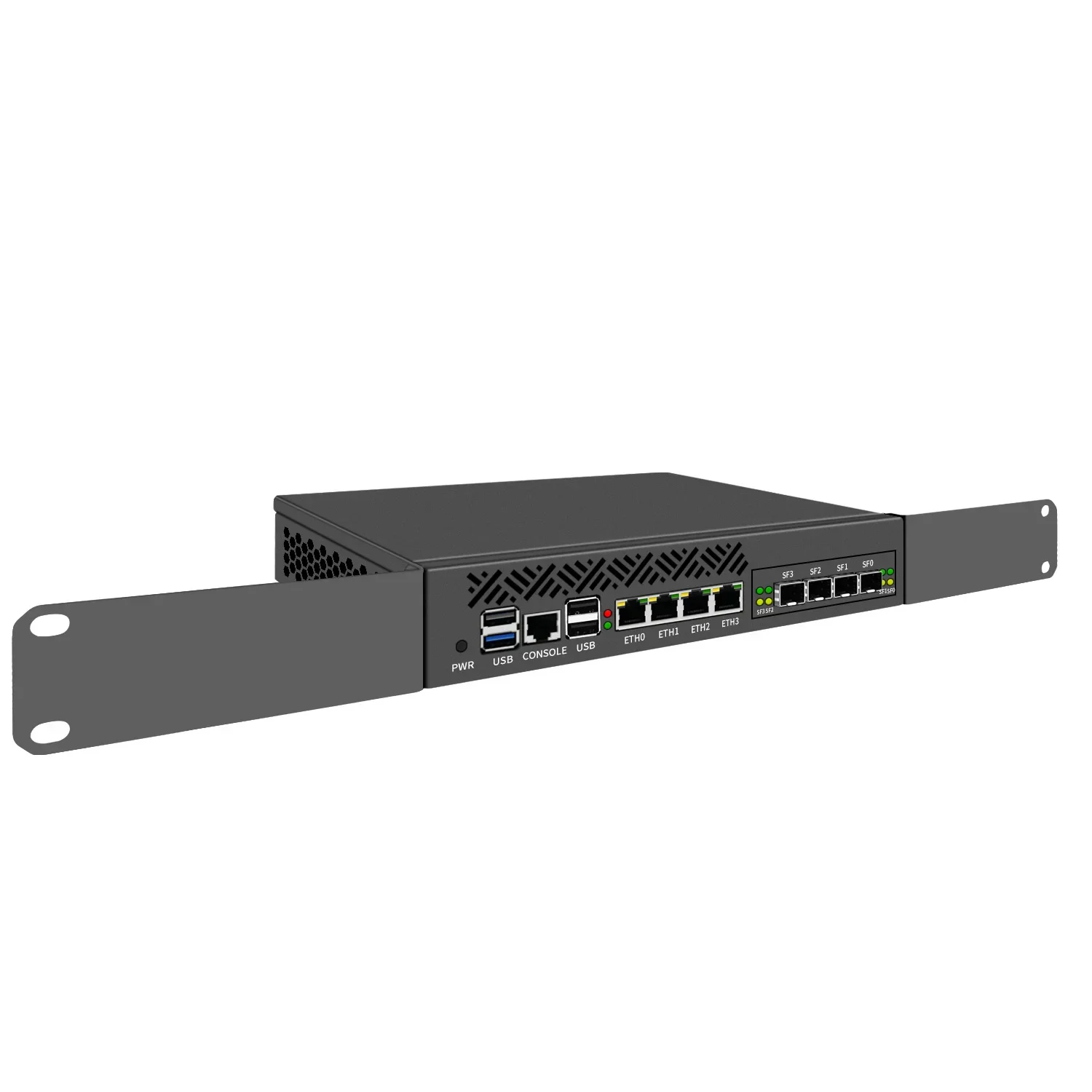 Barebone 1U 9.5 Rack-Mounted Firewall Appliance Mini PC Intel N150 4*/2*10G SFP4xi226-V 2.5G Gateway Network Security Server