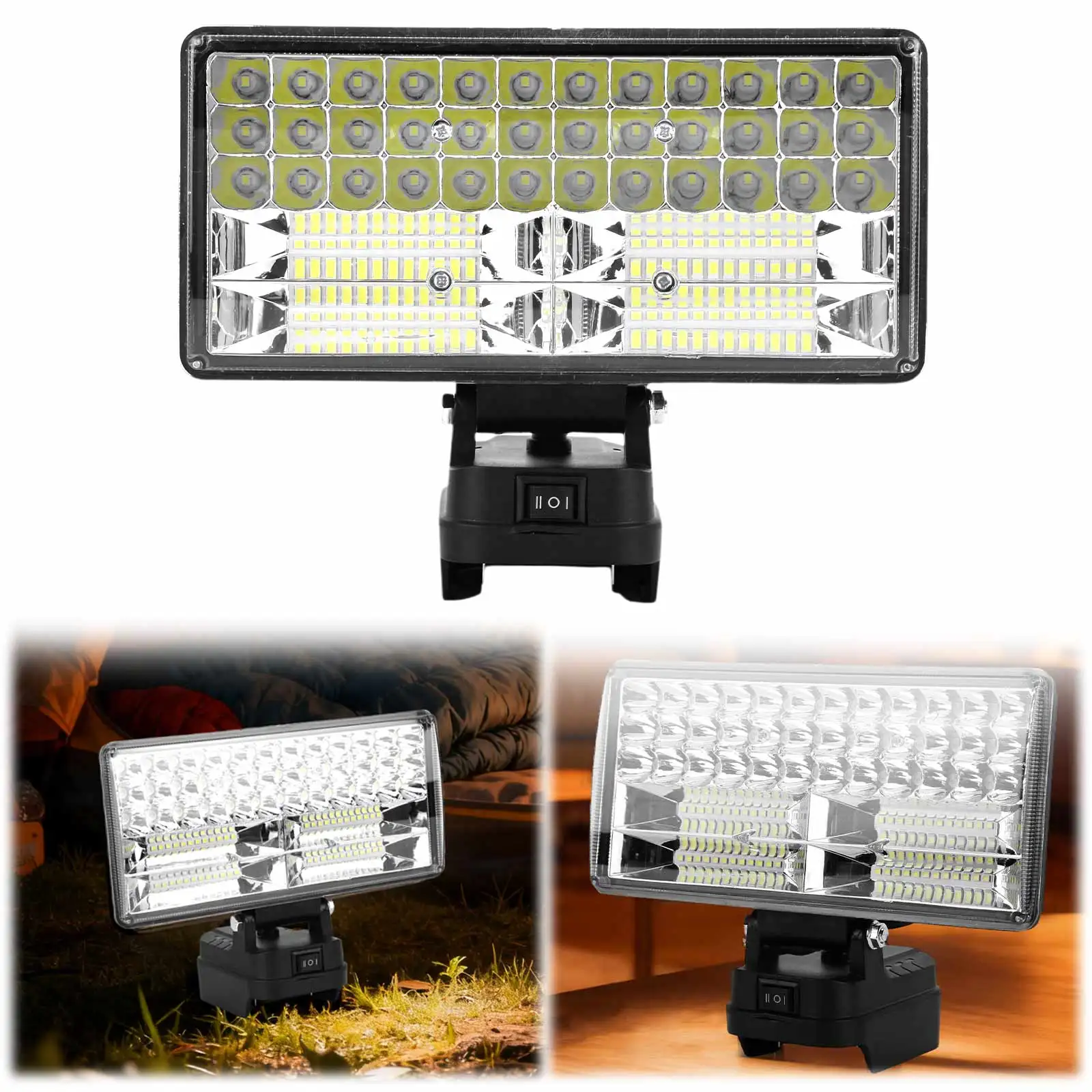 

Беспроводной светодиодный рабочий фонарь с 2 USB-портами для зарядки, совместимый с аккумуляторами Makita 18В, для кемпинга, походов и активного отдыха (без аккумулятора)