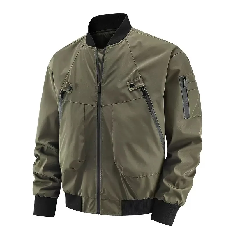 

Autumn and Spring New Fashion Solid Color American Vintage Windproof Baseball Jacket Men's Casual Loose Sports High-grade Blazer