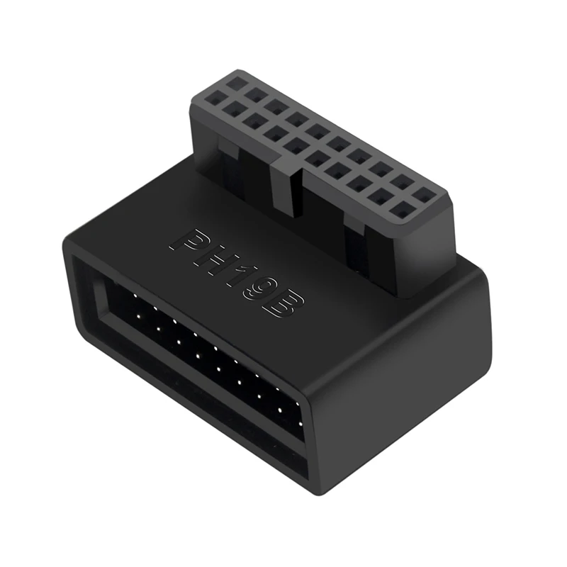 Adaptateur d'extension de carte mère d'ordinateur de bureau, prise USB 3.0, 19 broches, 20 broches, 90 encoche résistante, tête de convertisseur, connecteur