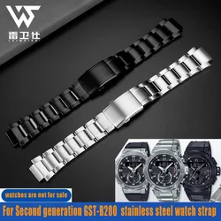 16mm Bracelet Stainless Steel Watch strap for Casio G-SHOCK 5608 GST-B200 Precision Steel Watch Chain Quick Release wristband
