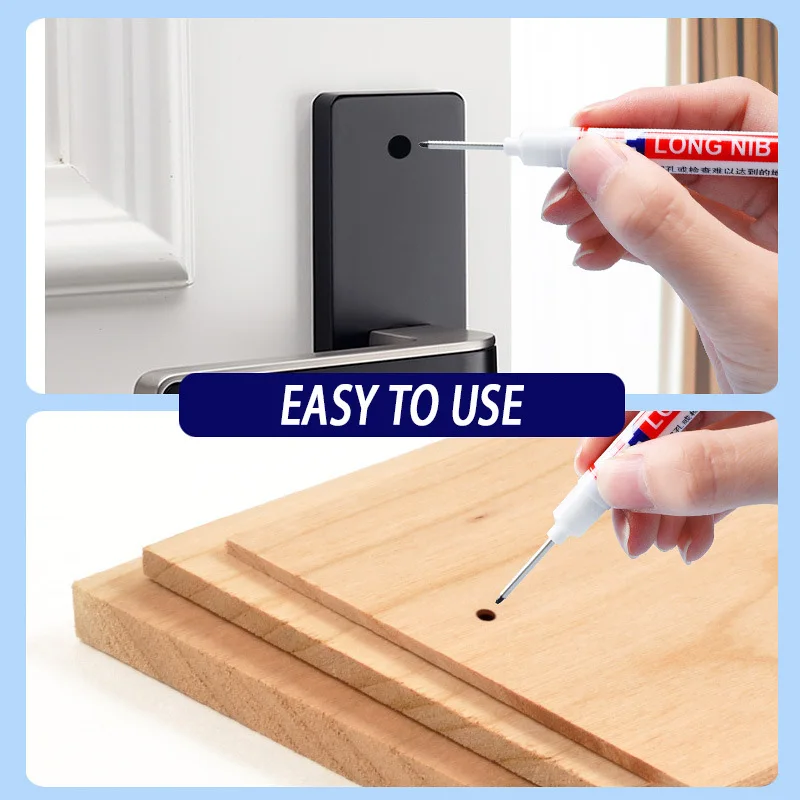 Long Head Waterproof Marker Pen Deep Hole Marker Pen Glass Bathroom Woodworking Decoration Multi-purpose Wholesale