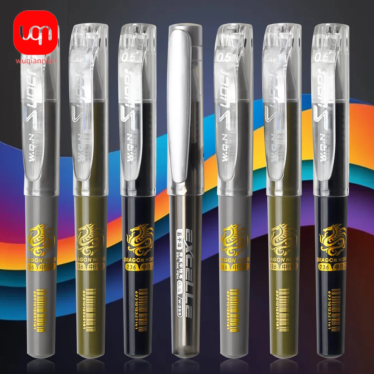 

WQN 0.5mm 4/8PCS Black Ballpoint Pen Comfortable to Hold Easy to Carry Smooth Writing Business Office Supplies