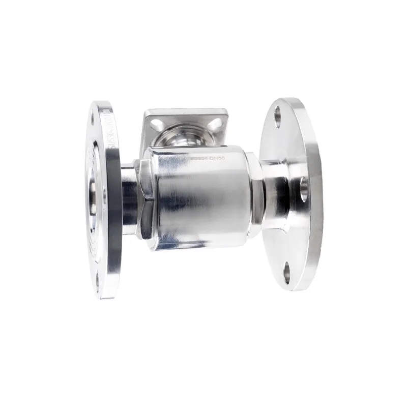 304 الفولاذ المقاوم للصدأ ذات حواف منصة الكرة صمام الصحية مستقيم من خلال رقاقة DN50 32 25 #3