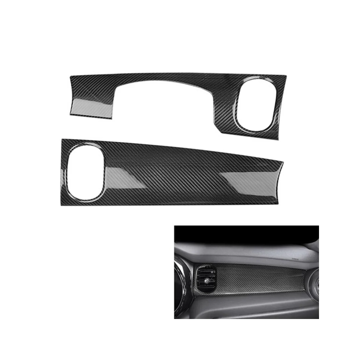 Carbon Fiber Central Control Instrument Panel Decorative Cover Trim Sticker for F55 F56 F57 2021