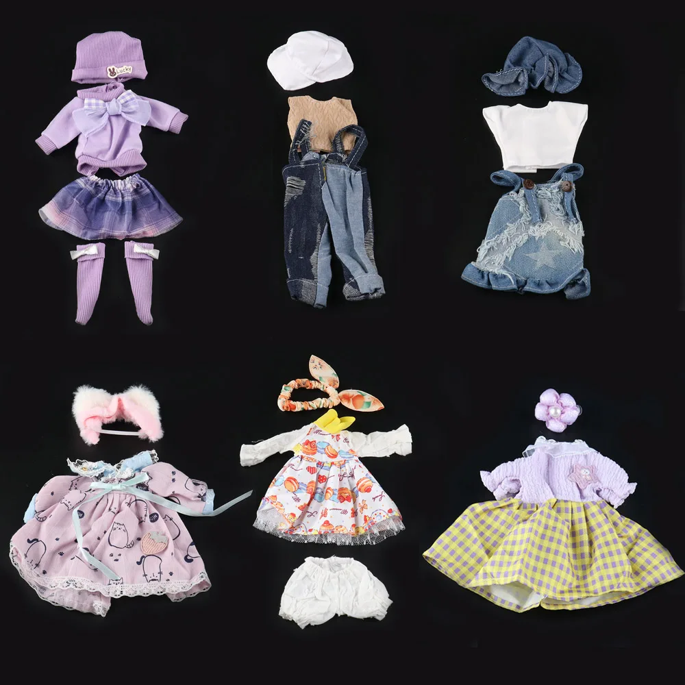 Bonito série gg cosplay figuras roupas para 30 cm 1/6 bjd byte boneca diy empregada vestir-se bonito lolita conjunto de roupas bonecas saia