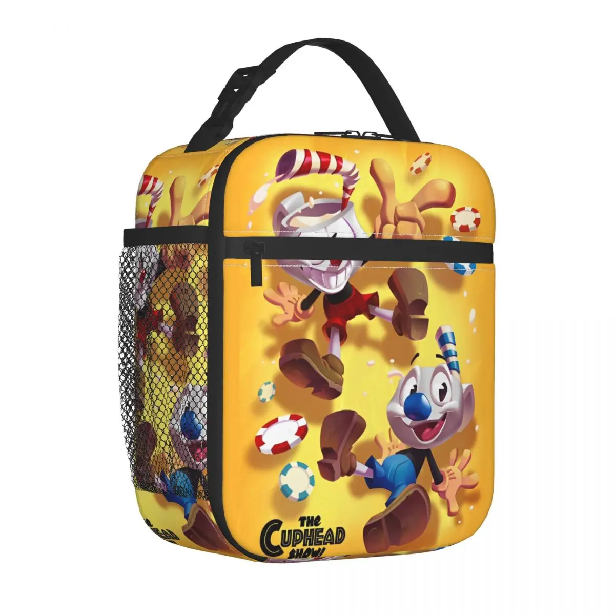 Great Retro Game Battle Cuphead Insulated Lunch Bag Leakproof Reusable Thermal Bag Tote Lunch Box Beach Outdoor Food Bag