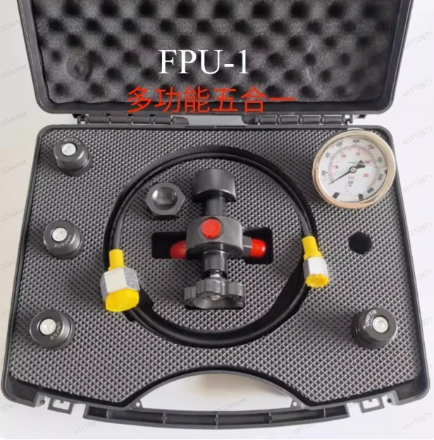 Portable Testing Pressure Gauge Oil Pressure Hydraulic Gauge Accumulator Nitrogen Charging Tool