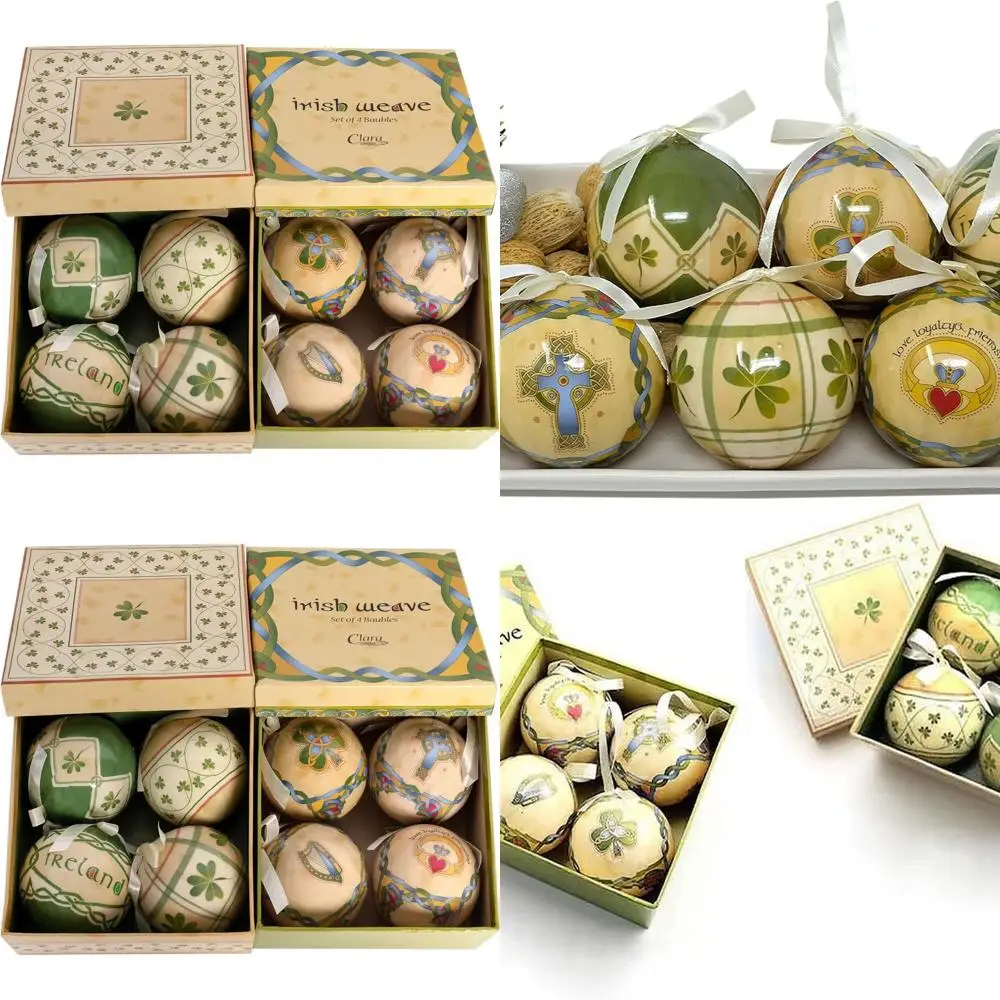 

Набор из 8 украшений из бумажных глобусов в ирландском стиле в 2 коробках.