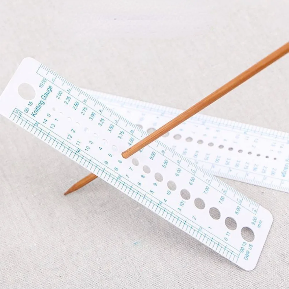 Knitting Accessories UK US Canada Sizes Needle Gauge Inch Sewing Ruler Tool CM 2-10mm Size Measure Sewing Tools Sweater Stitch