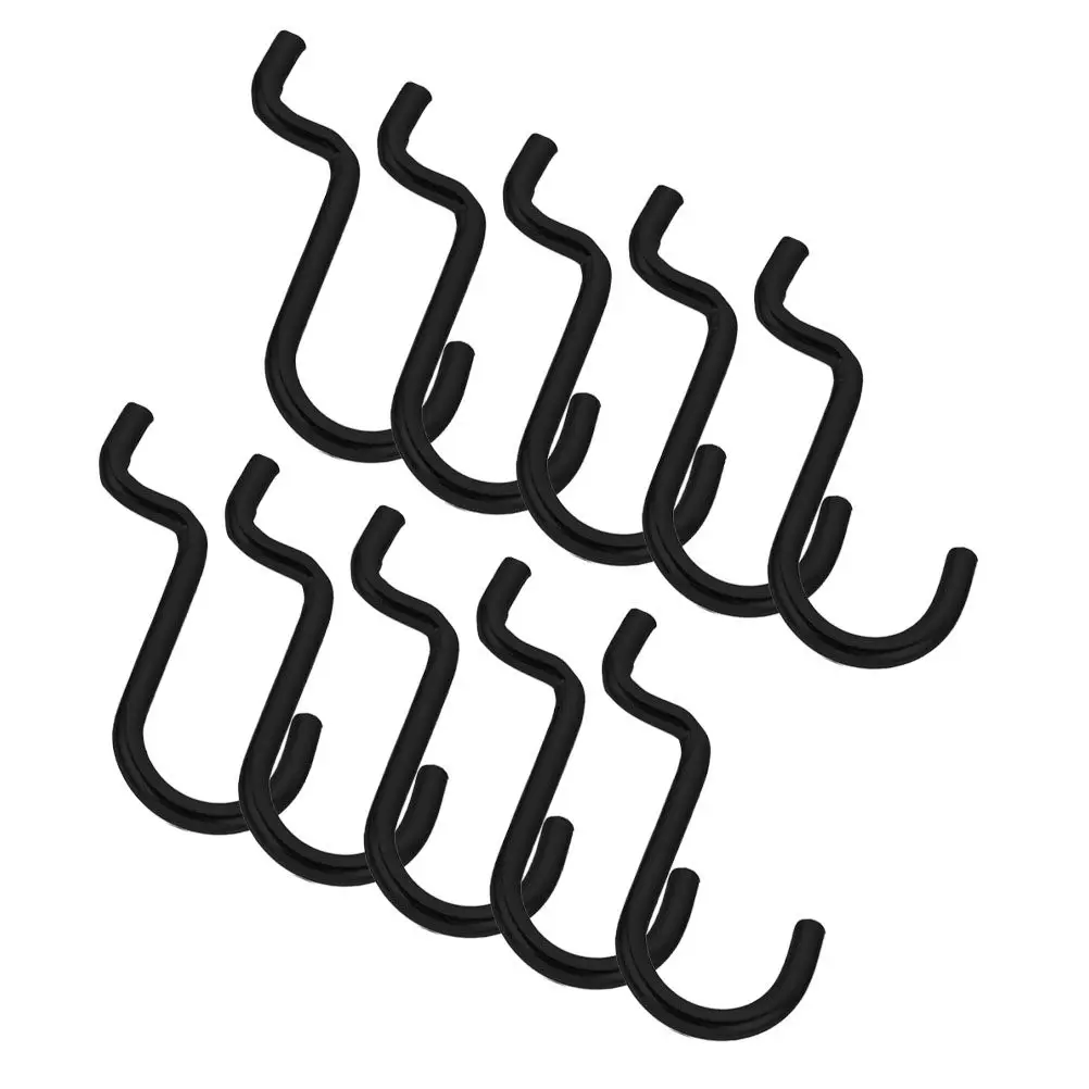 10Pcs High Capacity Metal Pegboard Hooks Solid Iron Utility Hangers for Garage Workshop Pegboard Organizer Wall Storage Shelving