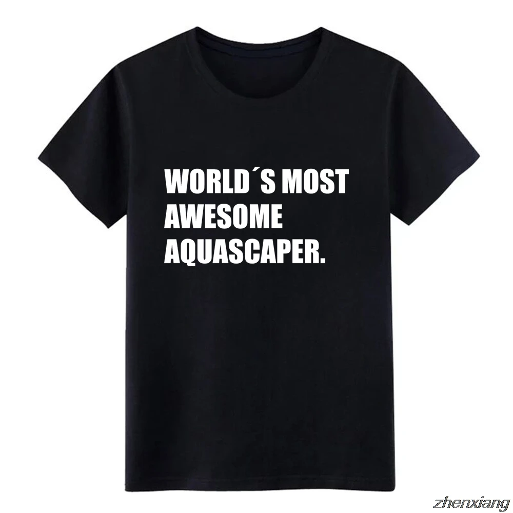 Men's Aquascaping Aquascape Aquarium Gift Fish t shirt Custom short sleeve Crew Neck Leisure Graphic Funny summer Natural shirt