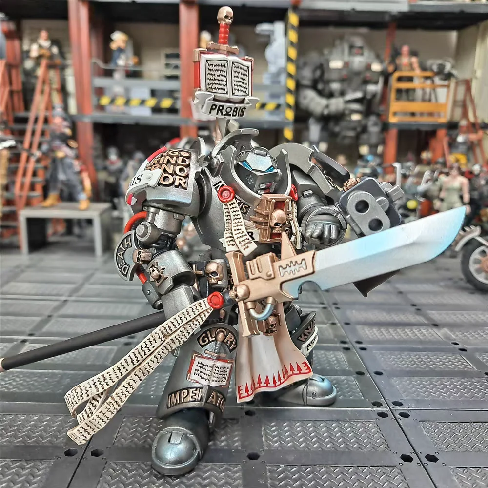 【재고 있음】JOYTOY 워해머 40K 그레이 나이트 터미네이터 스쿼드 포 1/18 액션 피규어 애니메이션 군사 모델 장난감 선물