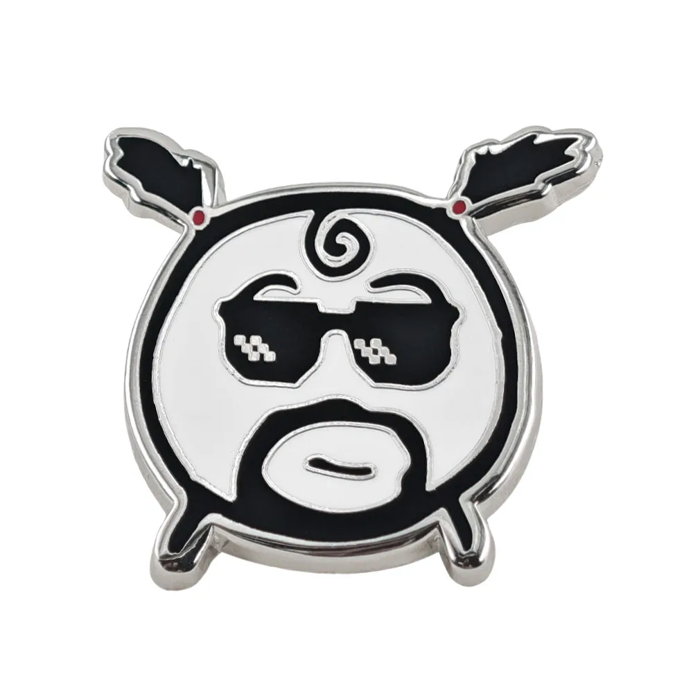 Lustige Meme-Emaille-Pins, Thug Life Sonnenbrillen-Broschen, Niedliche Metall-Abzeichen mit Zöpfen und Bart, Anstecknadel für Rucksack, Schmuckgeschenk – Detail 1