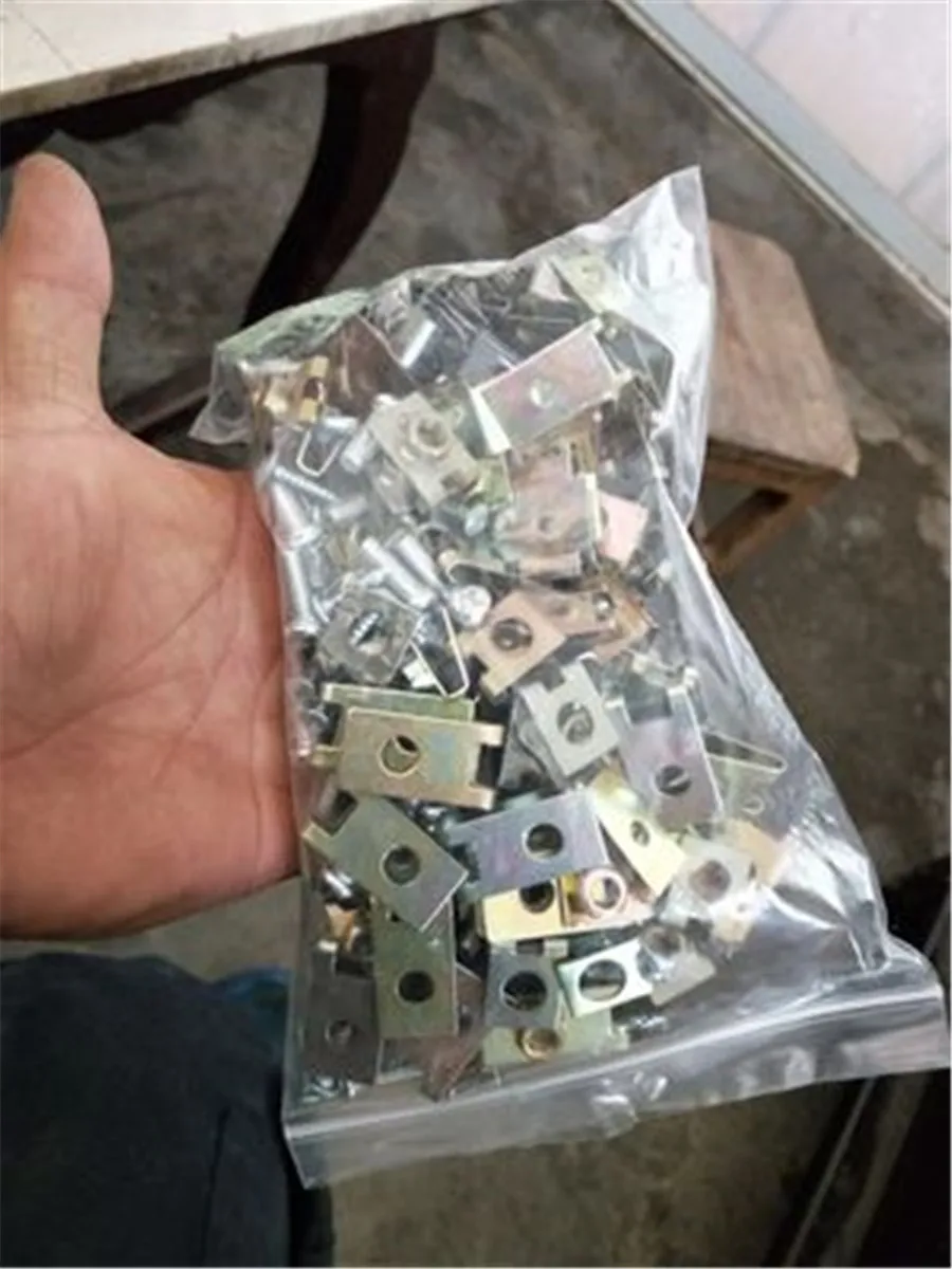 Mixed Auto Car body door panel fastener fixed screw U Type gasket fender metal clips 200pcs/lot