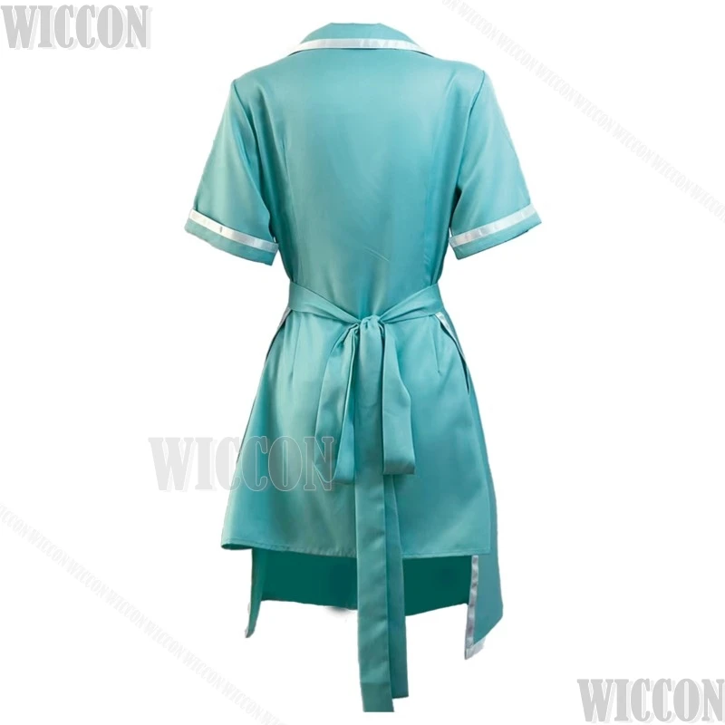 نادلة الرعب فيلم تلفزيوني التوأم تأثيري حلي فستان أزرق أخضر Apro امرأة فتاة ملابس عيد الميلاد عيد الهالوين فستان الحفلات #5